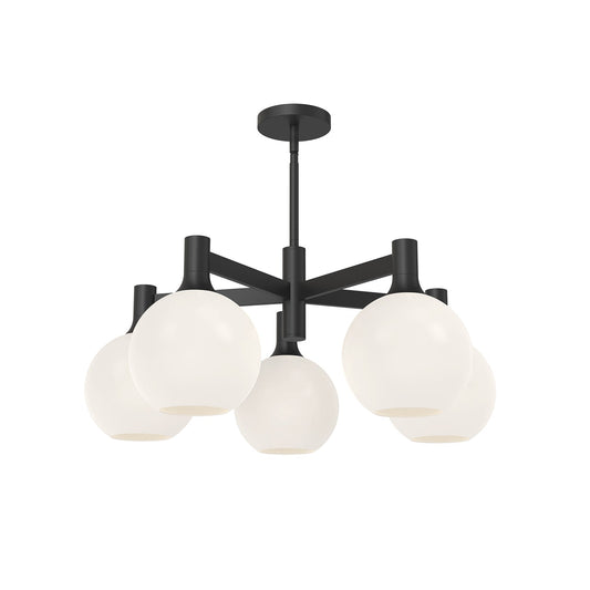 Alora Mood Castilla matte black chandelier CH506129MBOP