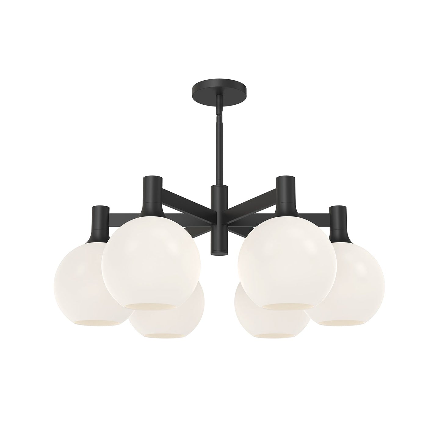 Alora Mood Castilla matte black chandelier CH506230MBOP