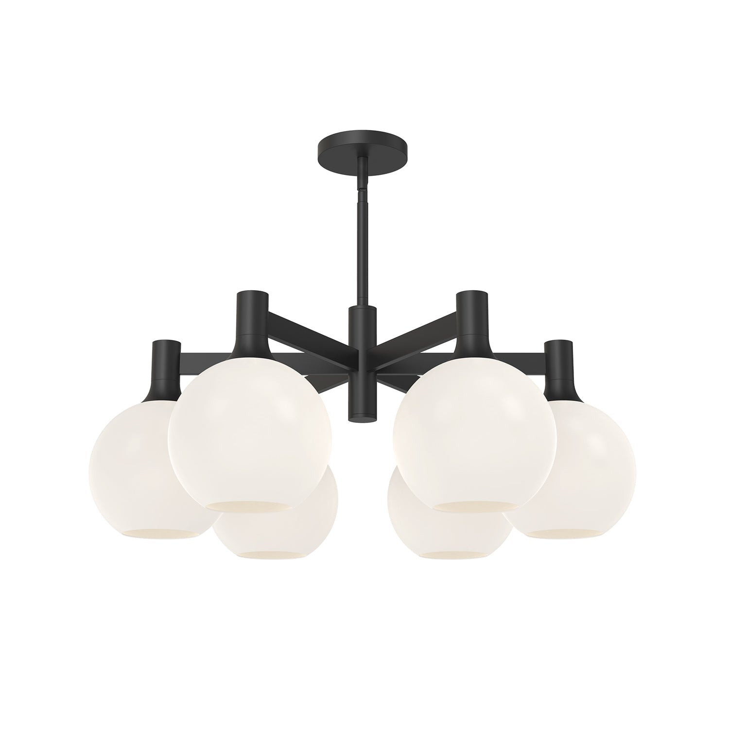 Alora Mood Castilla matte black chandelier CH506230MBOP