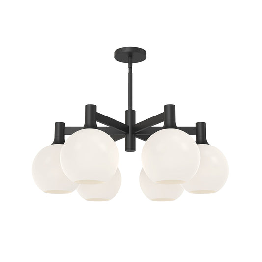 Alora Mood Castilla matte black chandelier CH506230MBOP