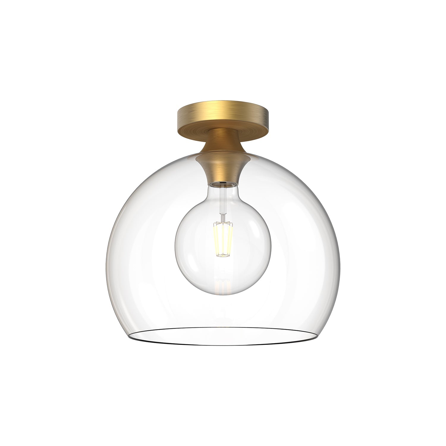 Alora Mood Castilla aged gold flush mount FM506312AGCL
