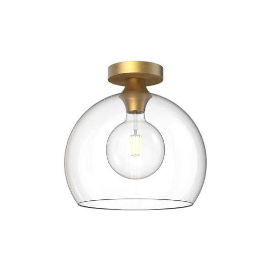 Alora Mood Castilla aged gold flush mount FM506312AGCL