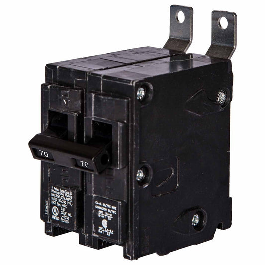 Siemens 70 Amp 2 Pole 240V Bolt-On Molded Case Circuit Breaker, BL Series, 10 kAIC, CSA/UL Listed