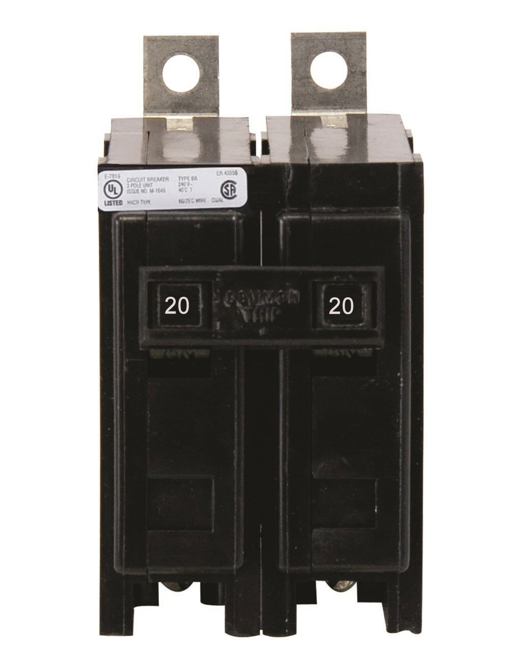 Eaton 20 Amp 120/240V 2 Pole Thermal Magnetic Circuit Breaker Bolt-On