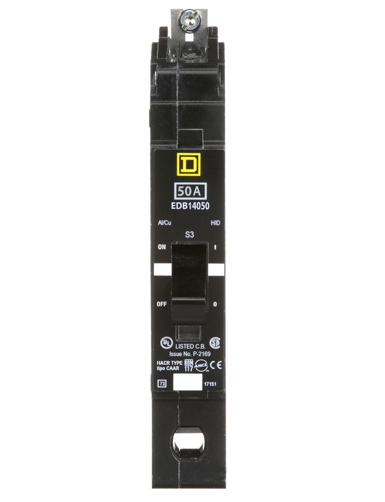 Schneider Electric (Square D) 1-Pole 50 A 480Y/277 V AC Bolt-On Circuit Breaker, Type EDB