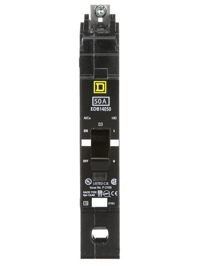 Schneider Electric (Square D) 1-Pole 50 A 480Y/277 V AC Bolt-On Circuit Breaker, Type EDB