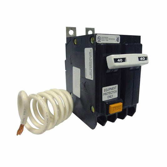 Cutler Hammer 40A 120/240V Two-Pole Ground Fault Circuit Breaker Bolt-On Mounting