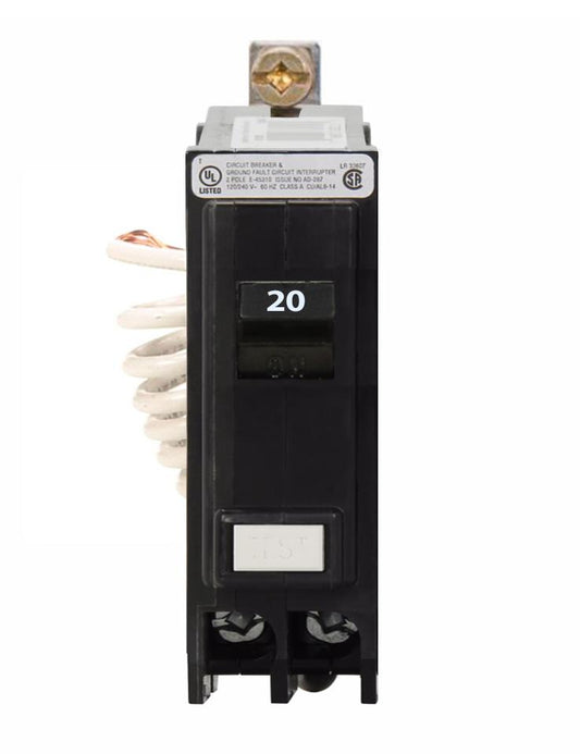 Cutler Hammer 30A 1-Pole 120/240V Ground Fault Circuit Breaker Bolt-On 10 kAIC
