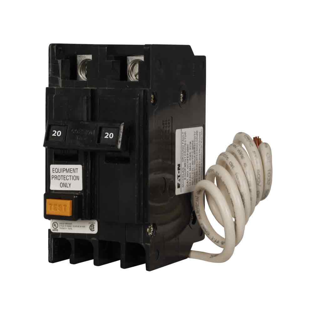 Cutler Hammer 30A 120/240V 2-Pole Ground Fault Circuit Breaker, Q7 Frame, 10kAIC