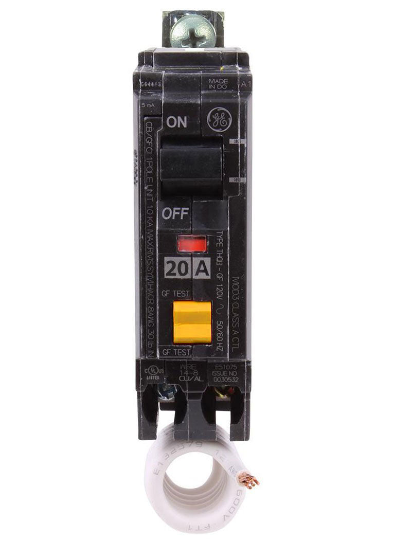 General Electric 20A 120/240V 1-Pole Molded Case Circuit Breaker Ground Fault