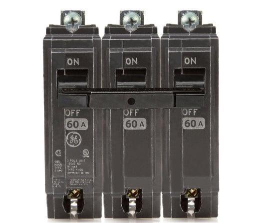 General Electric 3 Pole 60A 240VAC Bolt-On Circuit Breaker Q-Line