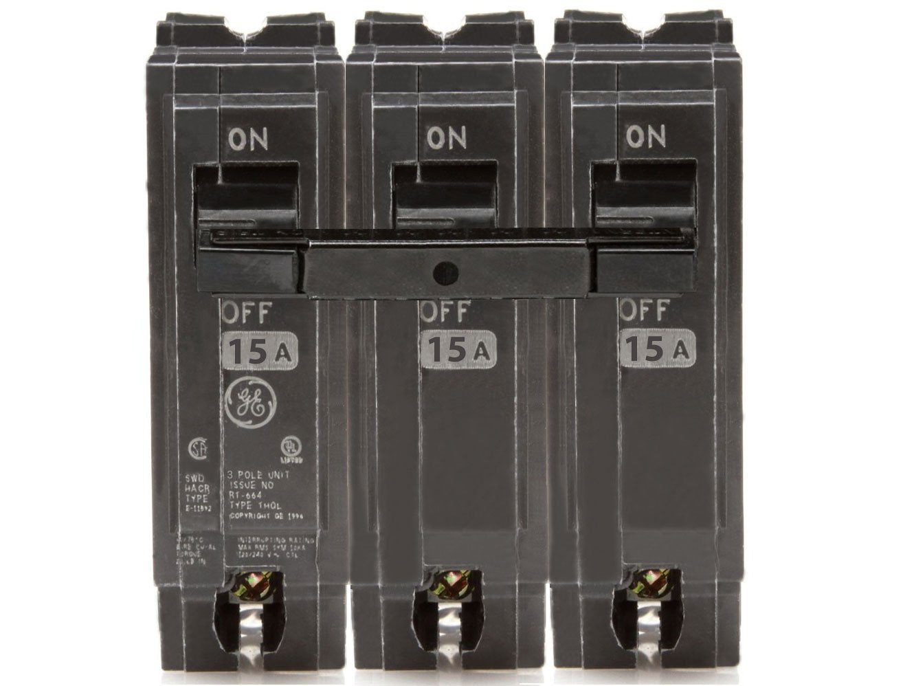 General Electric 15A 240V 3 Pole Q-Line Plug-In Circuit Breaker