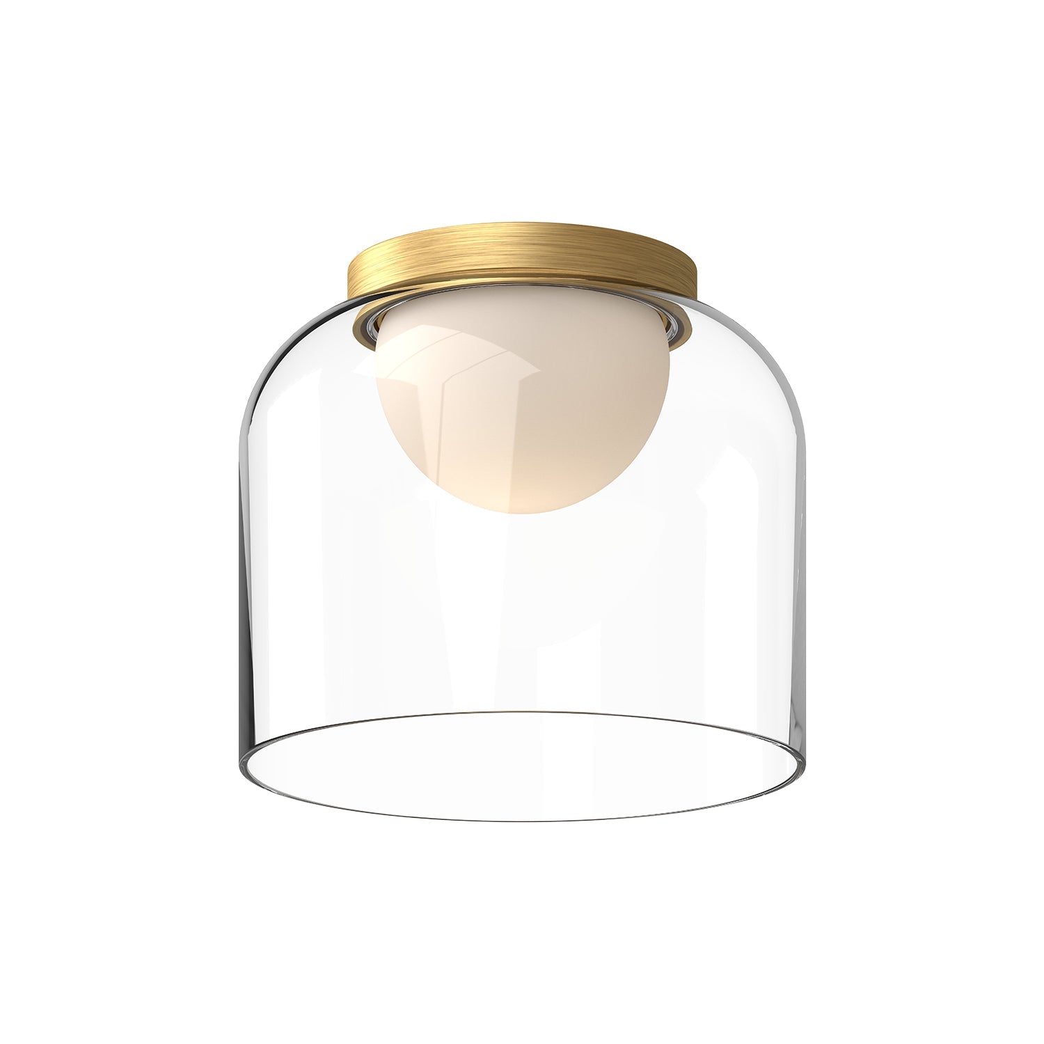 Kuzco Cedar brushed gold flush mount FM52508-BG/CL
