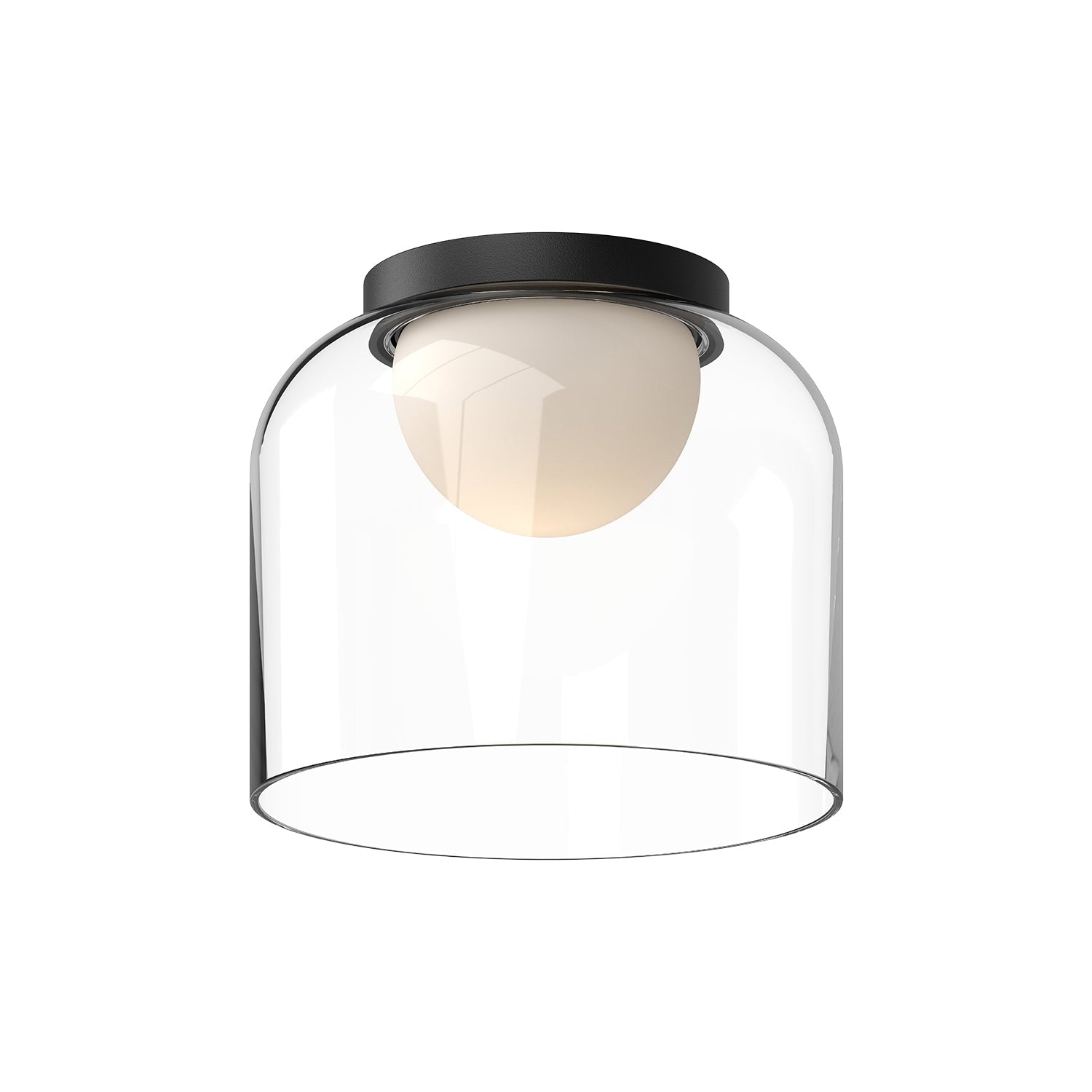 Kuzco Cedar black flush mount FM52508-BK/CL