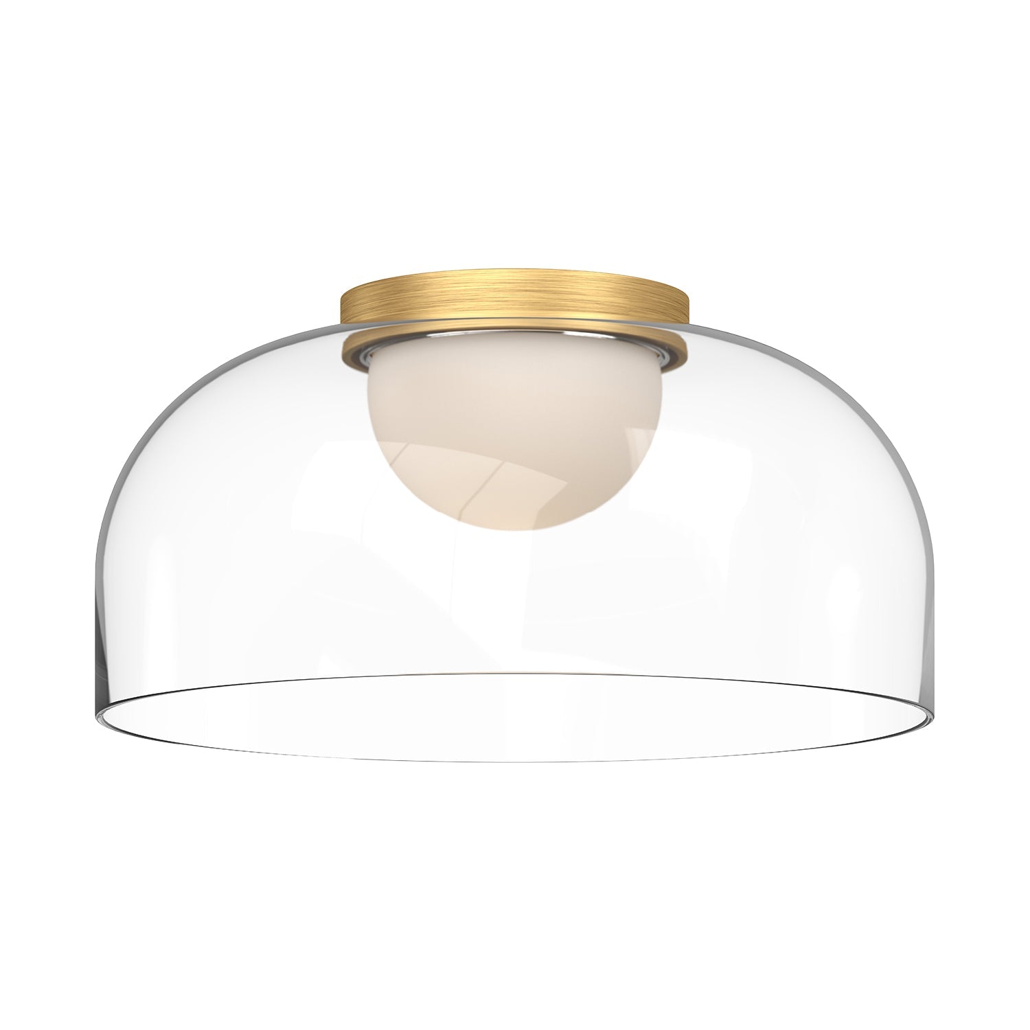 Kuzco Cedar brushed gold flush mount FM52512-BG/CL
