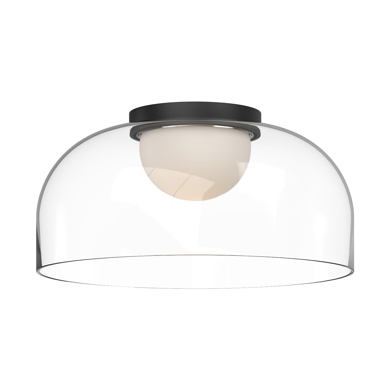 Kuzco Cedar black flush mount FM52512-BK/CL