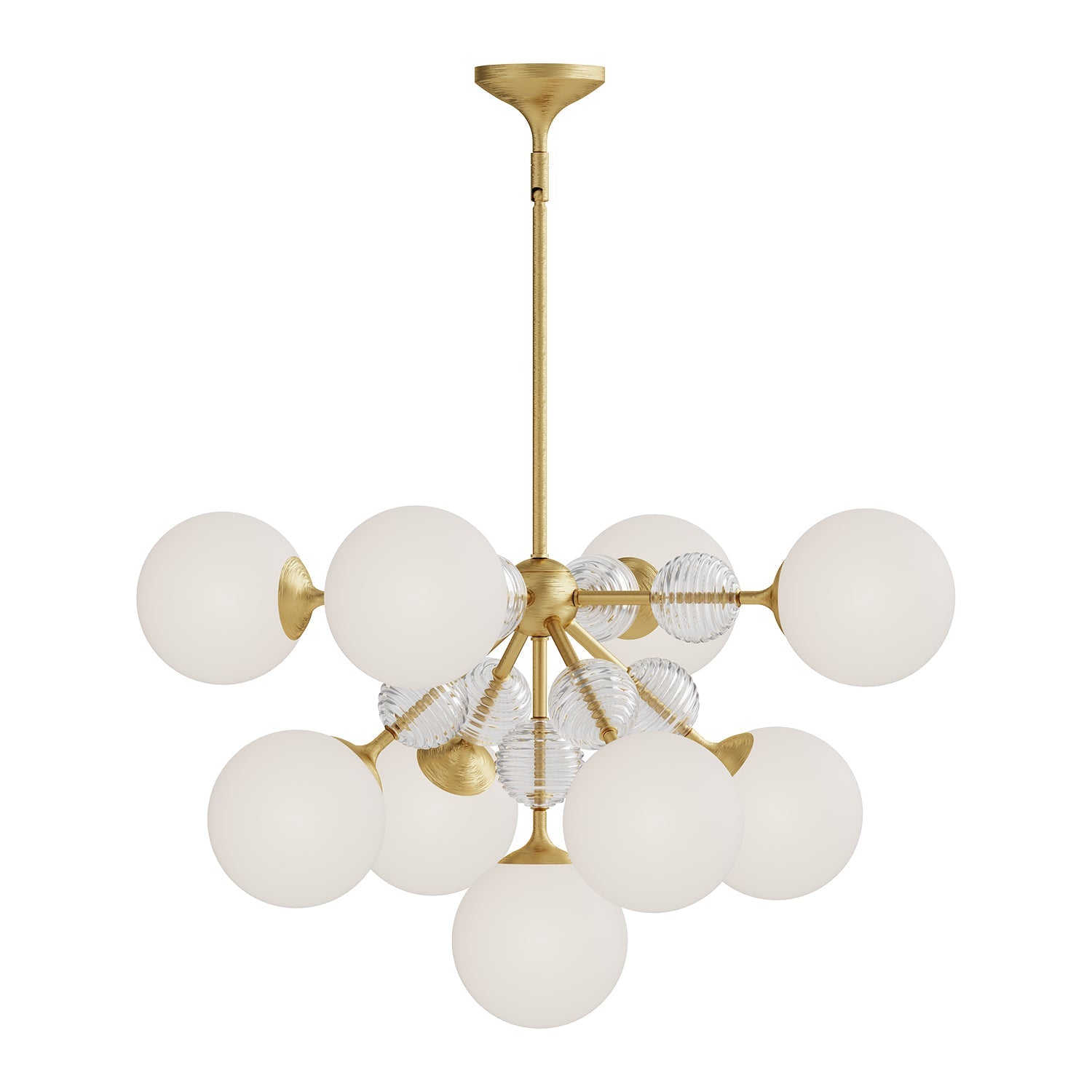 Alora Mood Celia brushed gold chandelier CH415331BGOP
