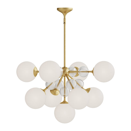 Alora Mood Celia brushed gold chandelier CH415331BGOP