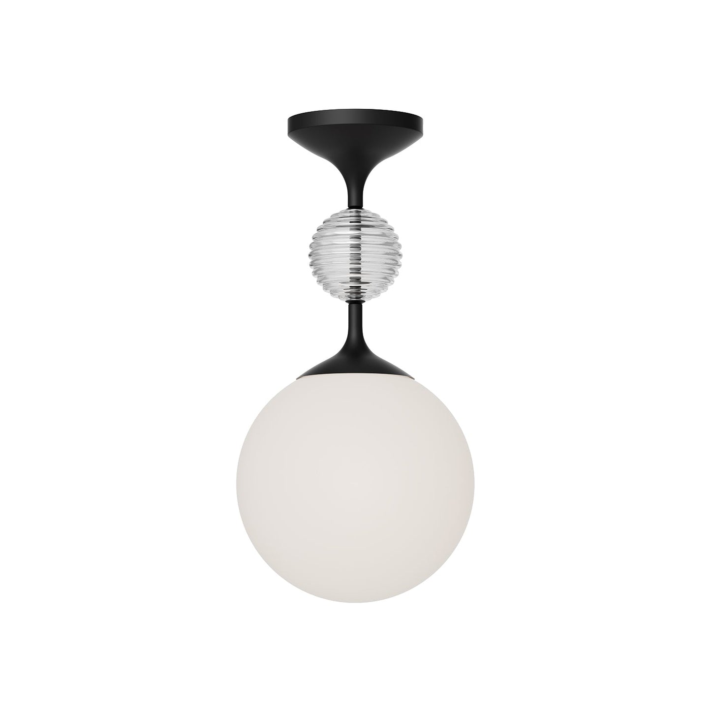 Alora Mood Celia matte black semi-flush mount SF415308MBOP