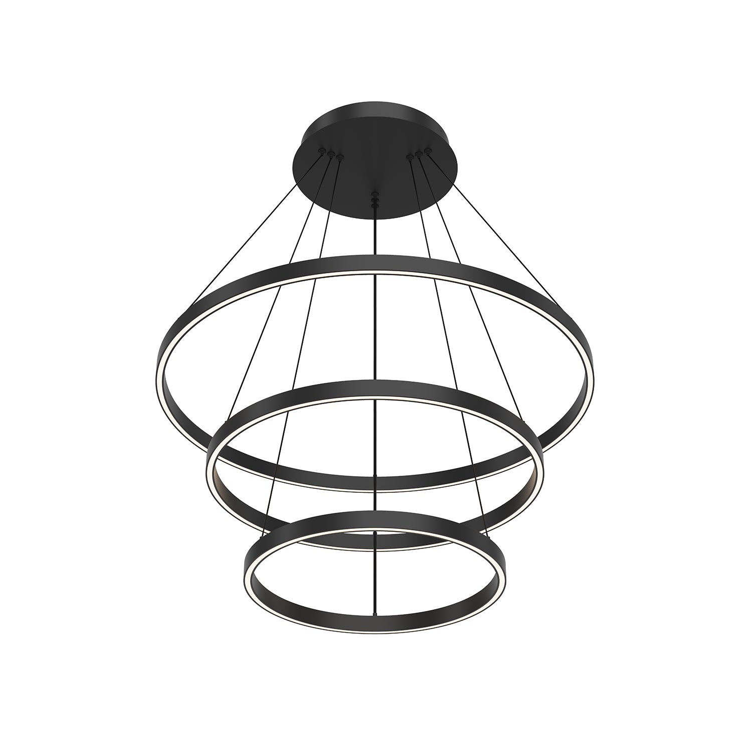 Kuzco Cerchio black chandelier CH87332-BK