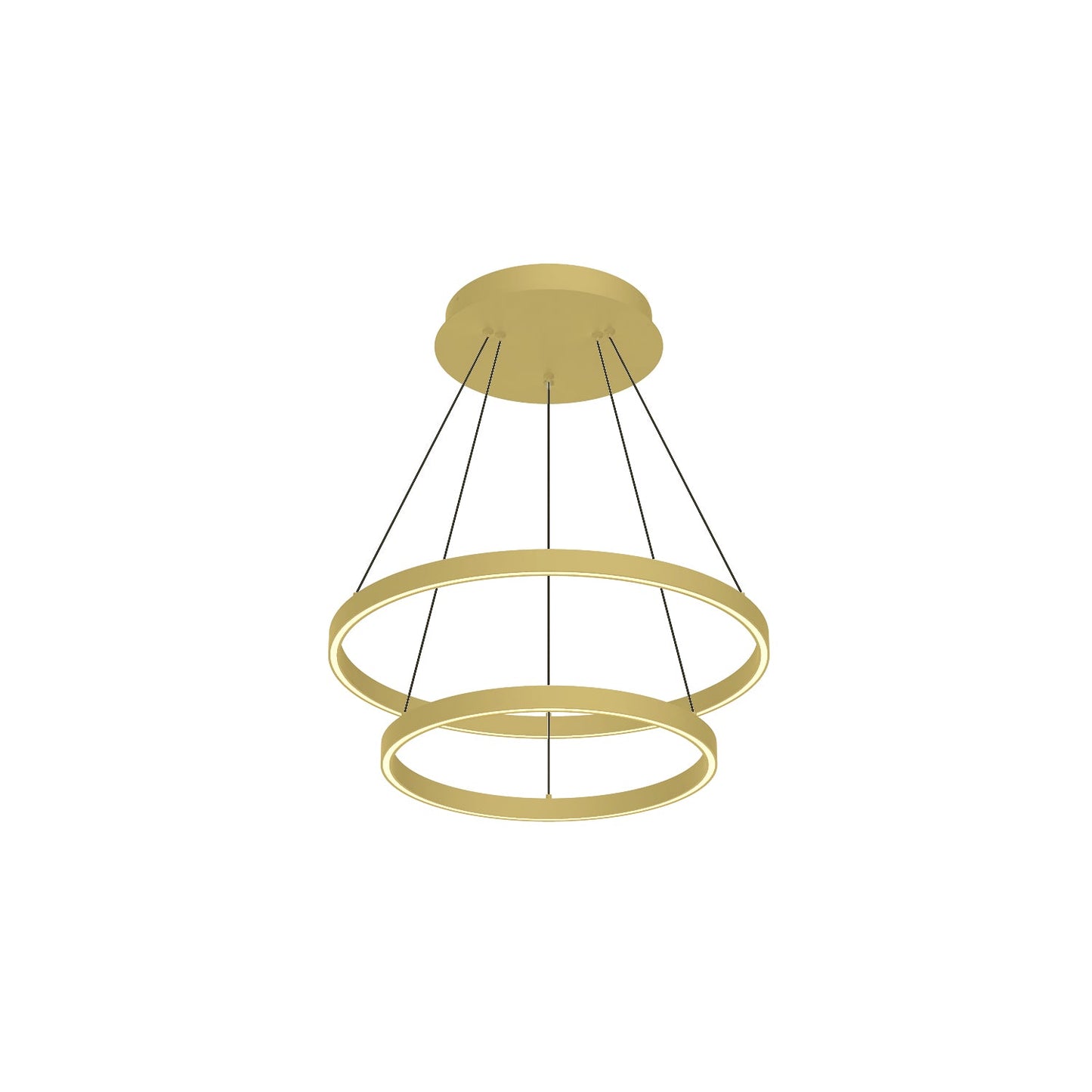 Kuzco Cerchio brushed gold chandelier CH87824-BG