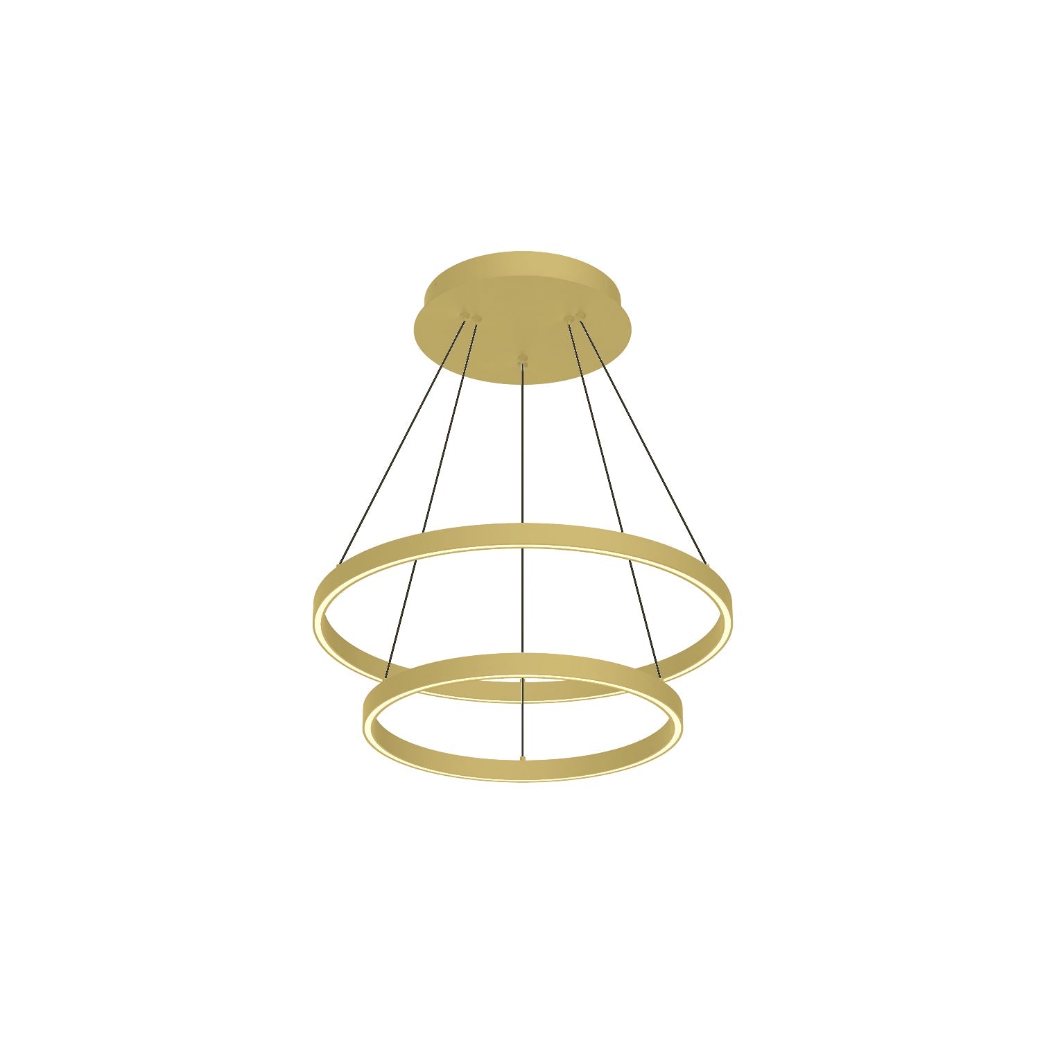 Kuzco Cerchio brushed gold chandelier CH87824-BG