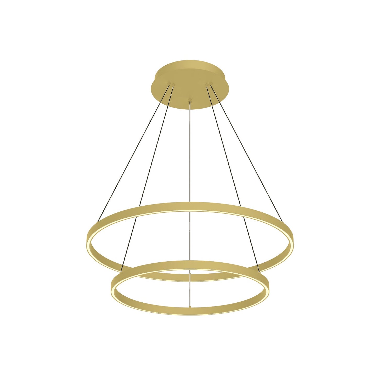 Kuzco Cerchio brushed gold chandelier CH87832-BG