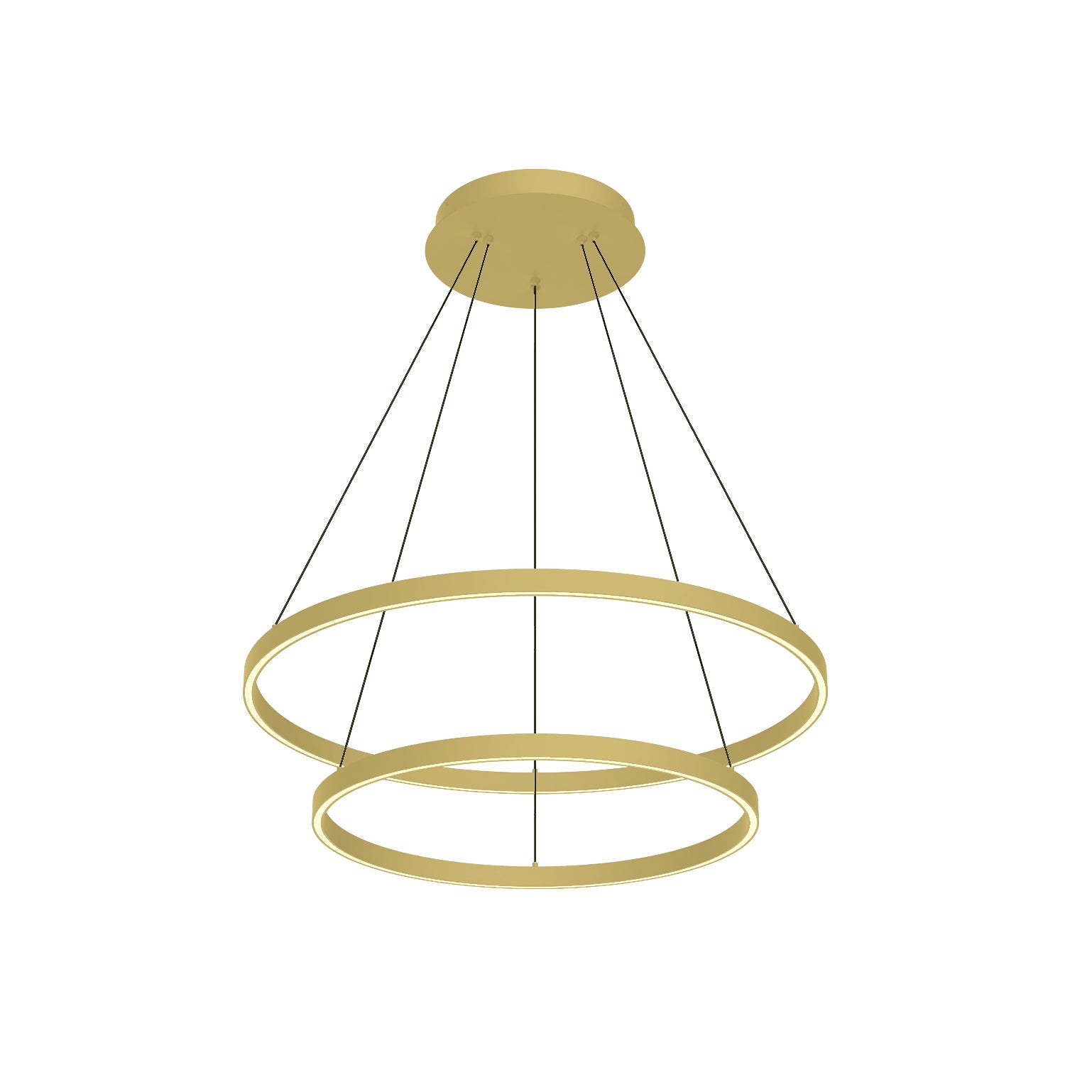Kuzco Cerchio brushed gold chandelier CH87832-BG