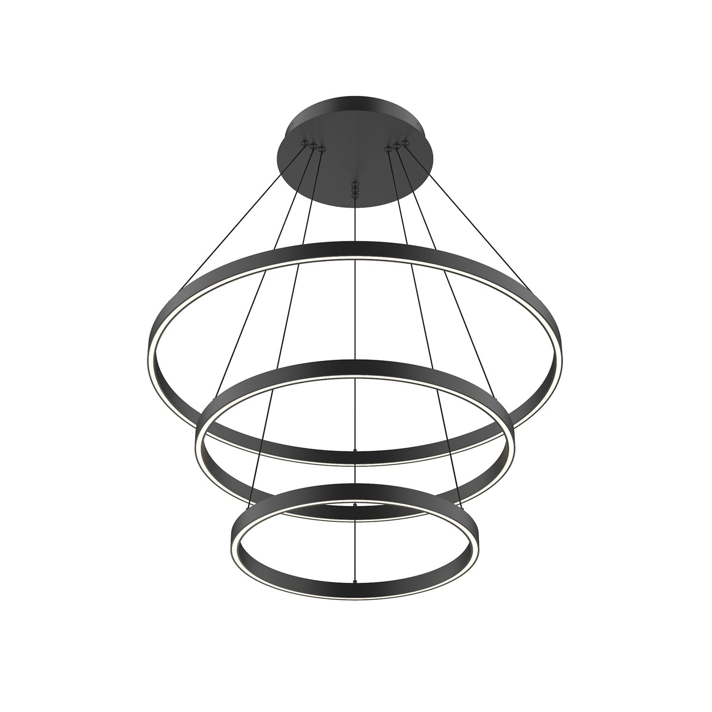 Kuzco Cerchio black [universal voltage and 0-10 dimming] chandelier CH87932-BK