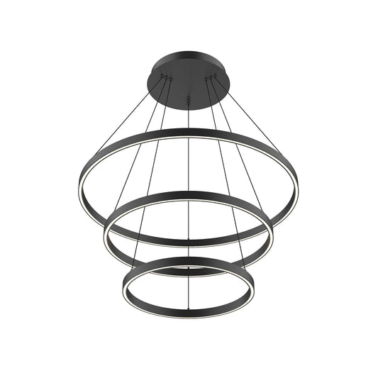 Kuzco Cerchio black [universal voltage and 0-10 dimming] chandelier CH87932-BK