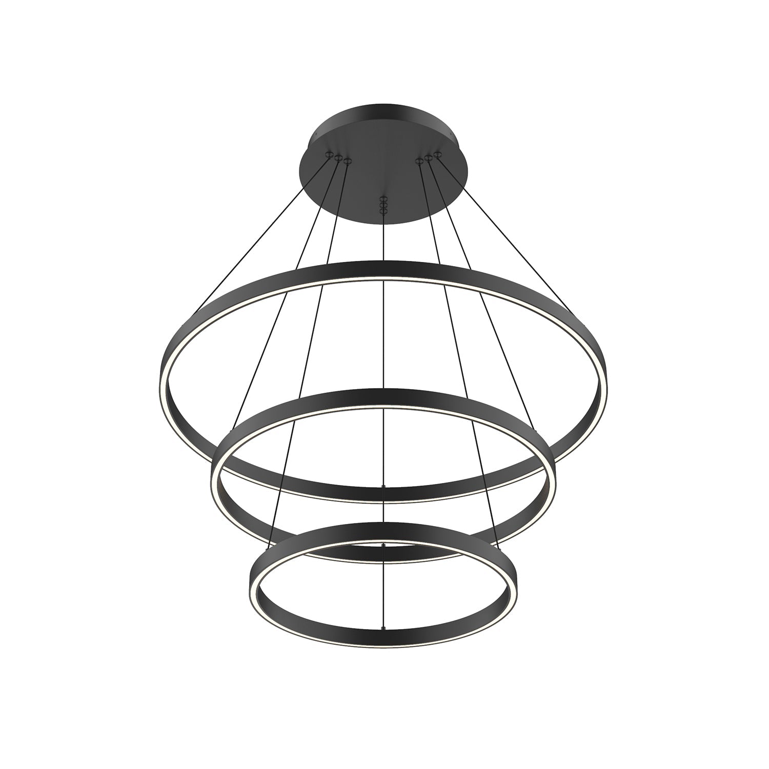 Kuzco Cerchio black [universal voltage and 0-10 dimming] chandelier CH87932-BK-UNV-010