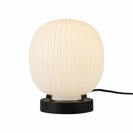 Alora Mood Cherise TL579107 7-Inch Table Lamp with Contemporary Ribbed Glass Shade Design