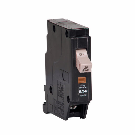 Eaton 20A 120/240V 1-Pole CH Frame Circuit Breaker with Shunt Trip, 10kA Interrupt Rating