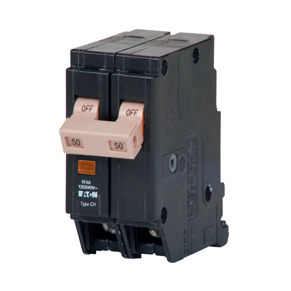 Westinghouse 50 Amp 240V 2-Pole Plug-In Circuit Breaker Type CH Frame