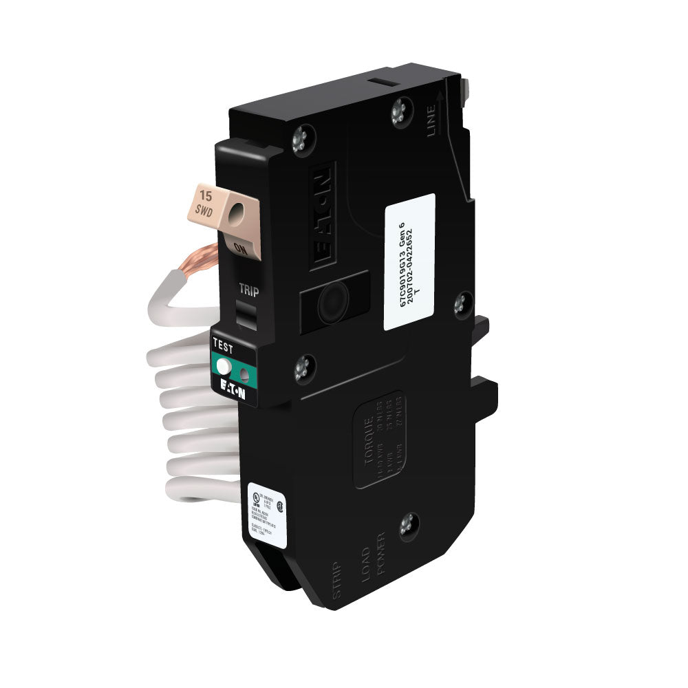 Eaton 15A 120/240V 1-Pole CH Combo AFCI Circuit Breaker Pigtail 10kAIC