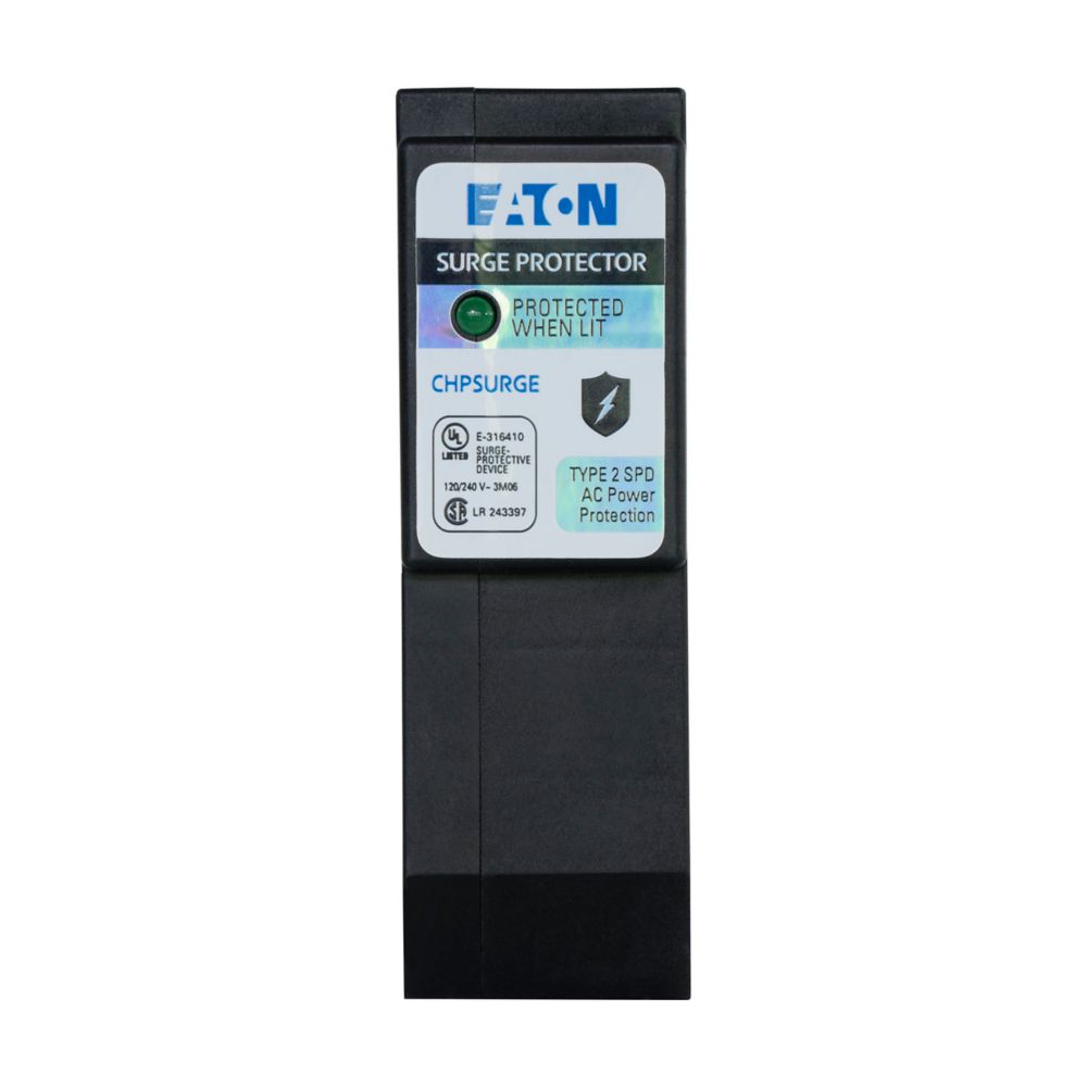 Eaton 2-Pole 240VAC Circuit Breaker Surge Protective Device 18000A 10kAIC BR Frame Plug-On