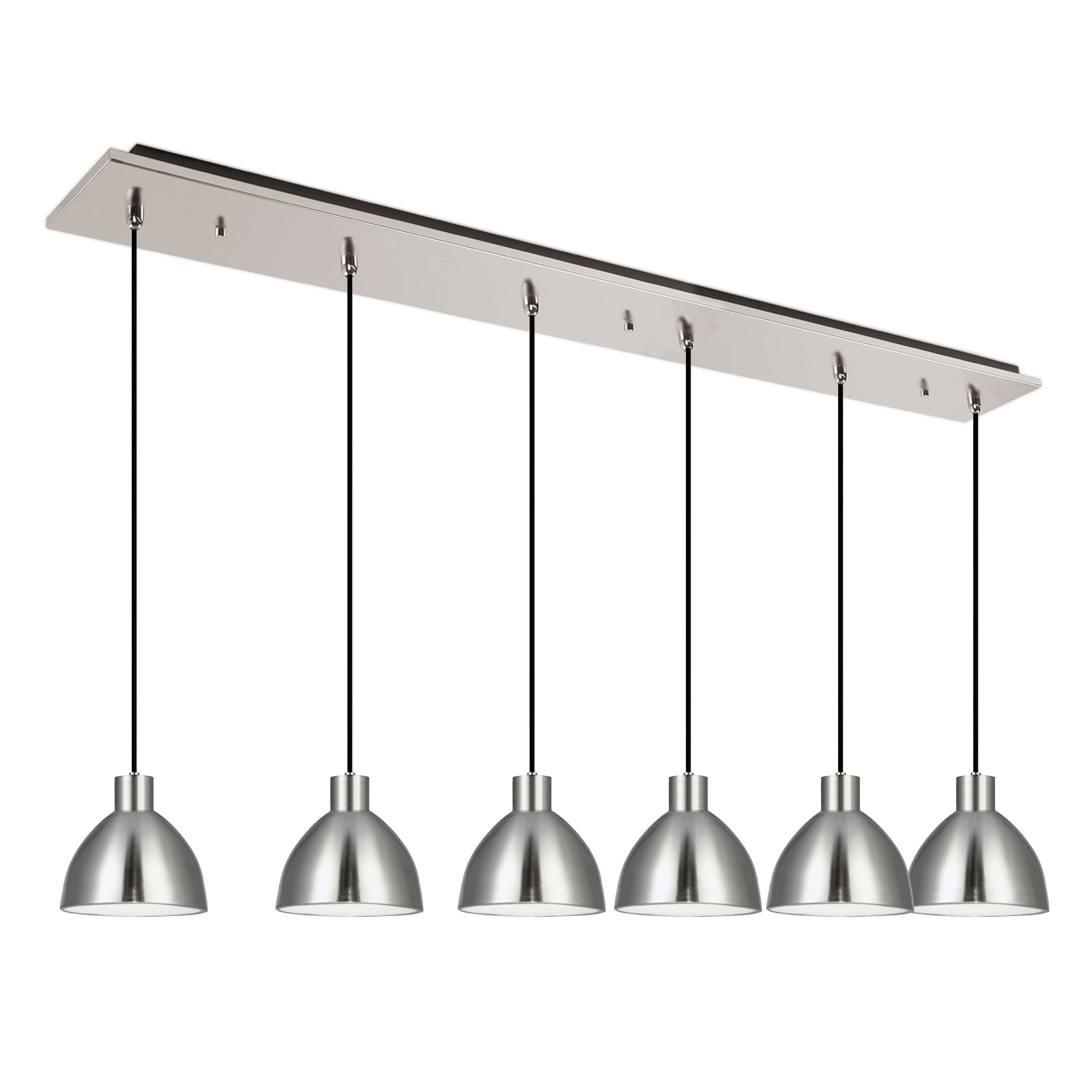 Kuzco Chroma brushed nickel multi-pendant MP1706BN-06