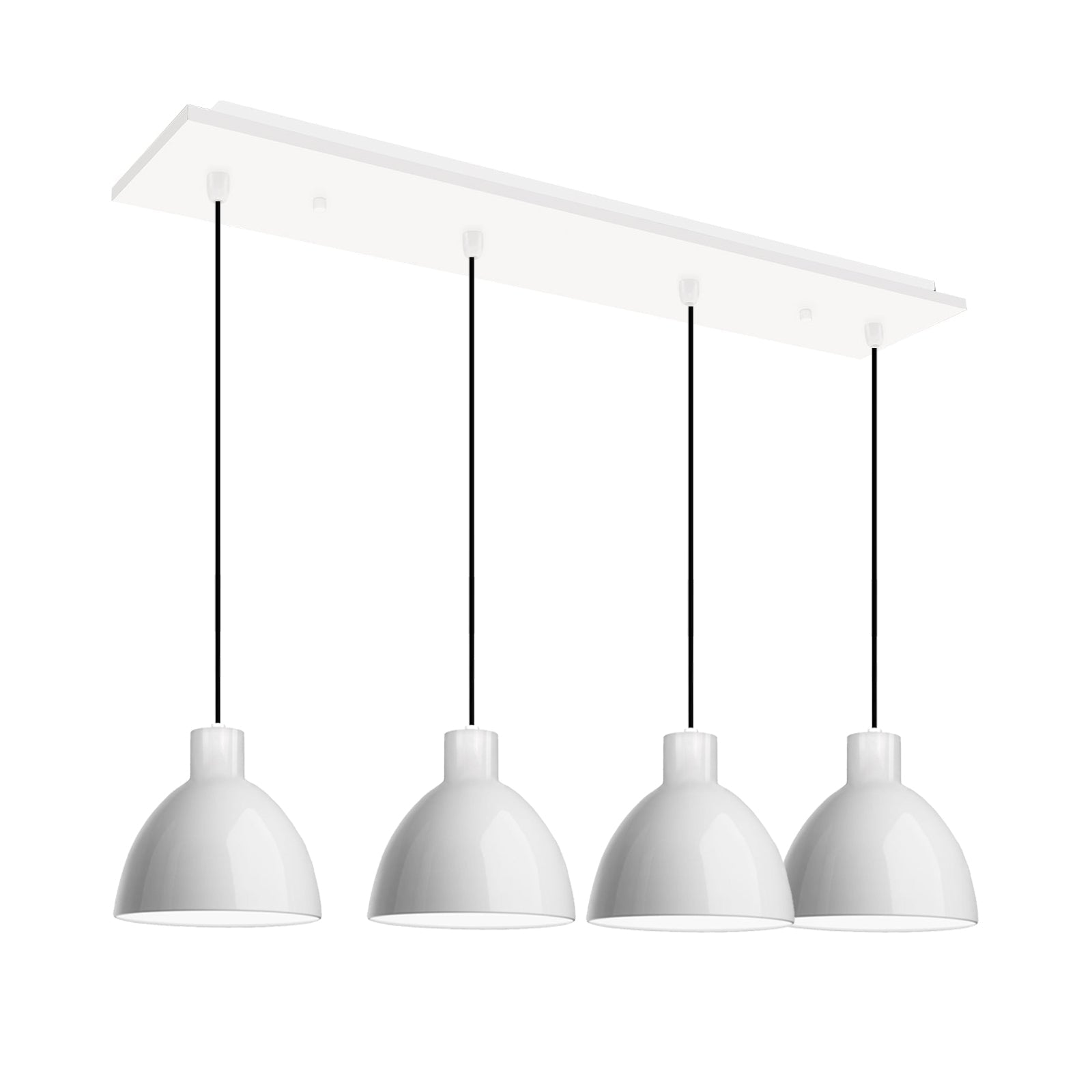 Kuzco Chroma glossy white multi-pendant MP1706WG-04