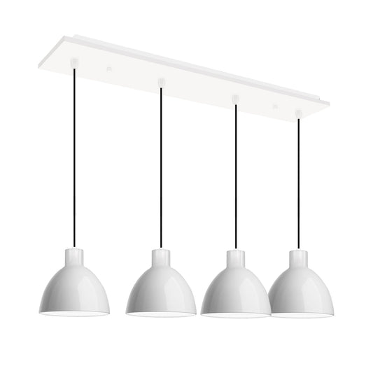 Kuzco Chroma glossy white multi-pendant MP1706WG-04