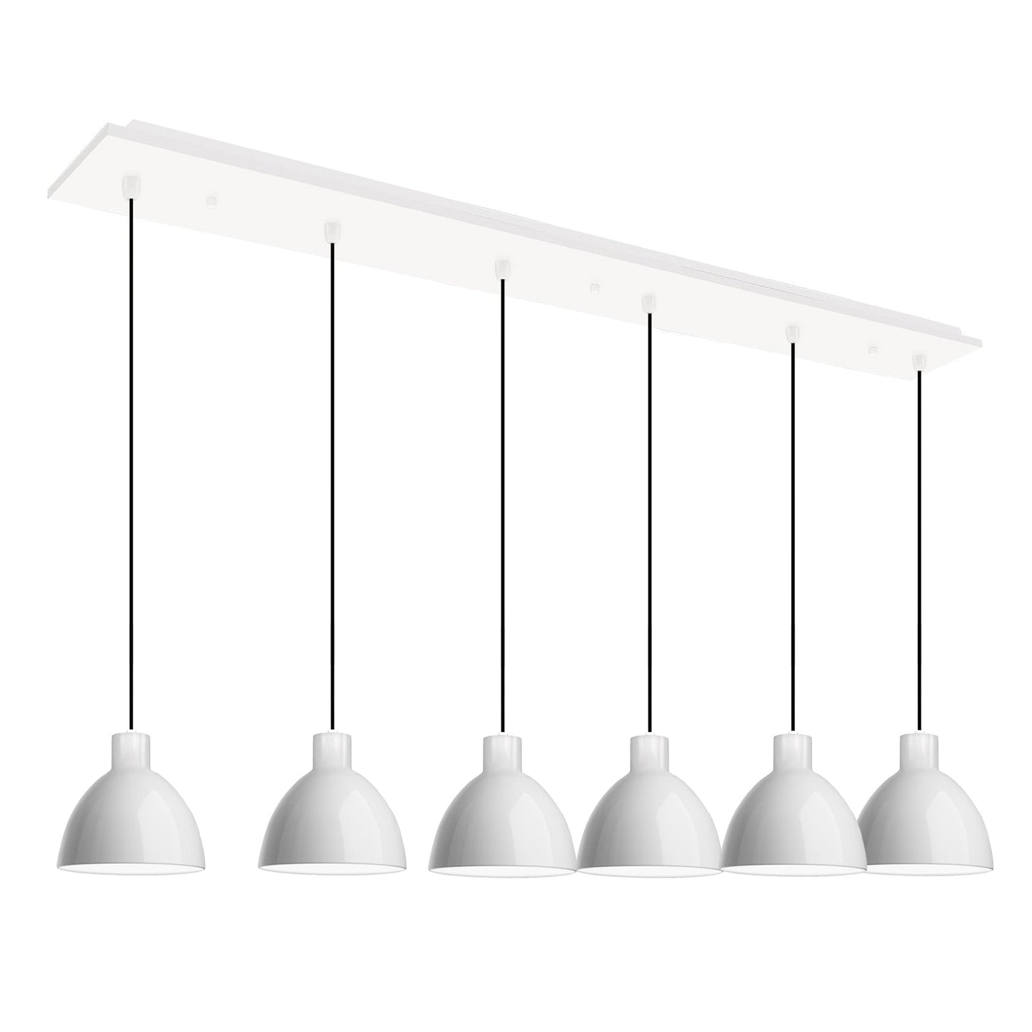 Kuzco Chroma glossy white multi-pendant MP1706WG-06