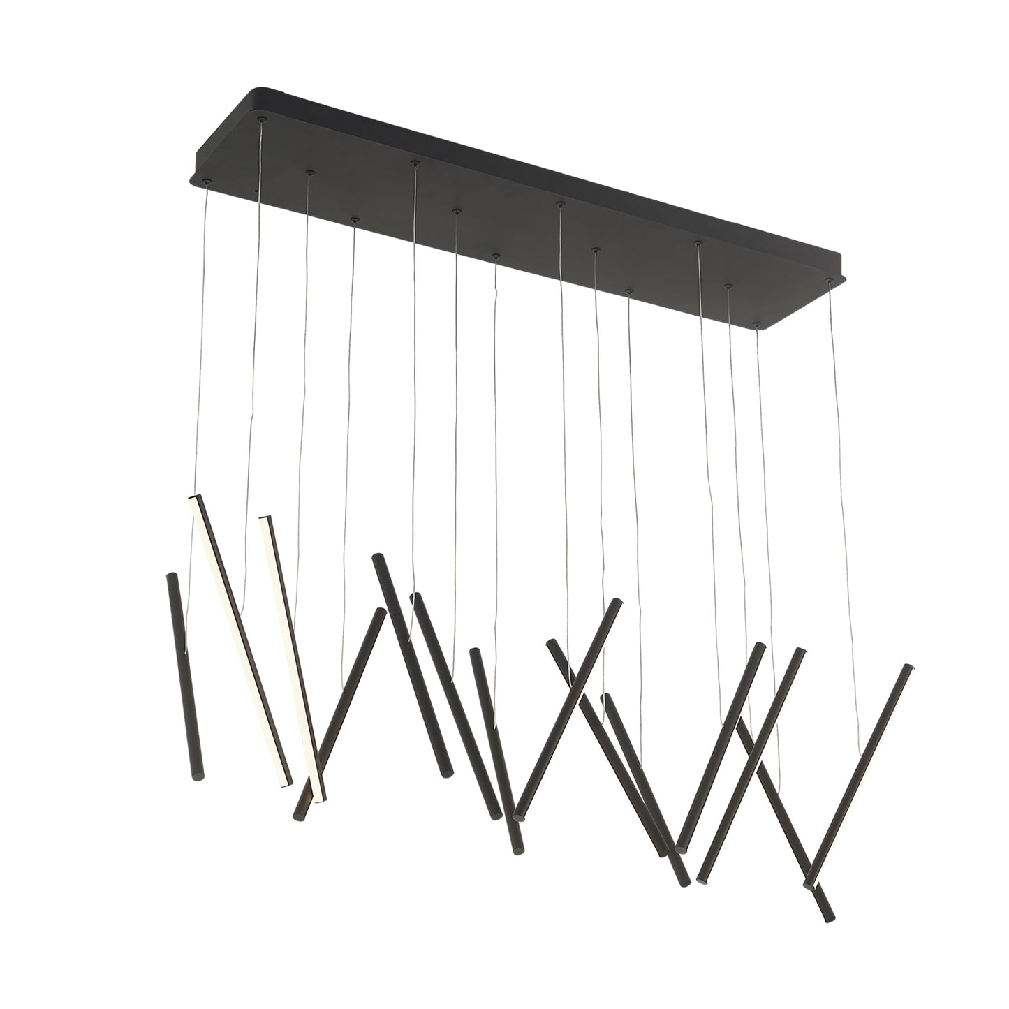 Kuzco Chute black [universal voltage and 0-10 dimming] linear pendant LP14840-BK-UNV-010