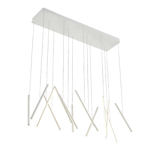 Kuzco Chute white [universal voltage and 0-10 dimming] linear pendant LP14840-WH-UNV-010