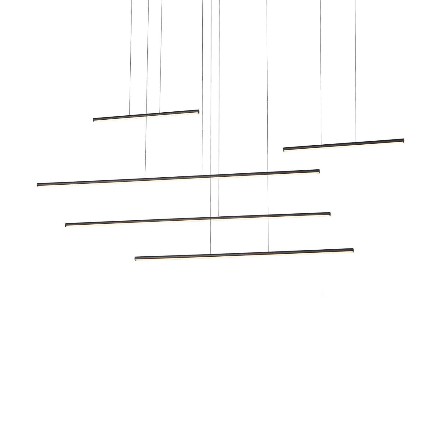 Kuzco Chute Motion black [universal voltage and 0-10 dimming] multi-pendant MP14960-BK