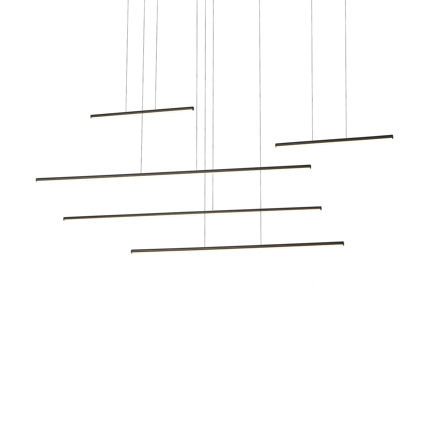 Kuzco Chute Motion black [universal voltage and 0-10 dimming] multi-pendant MP14960-BK