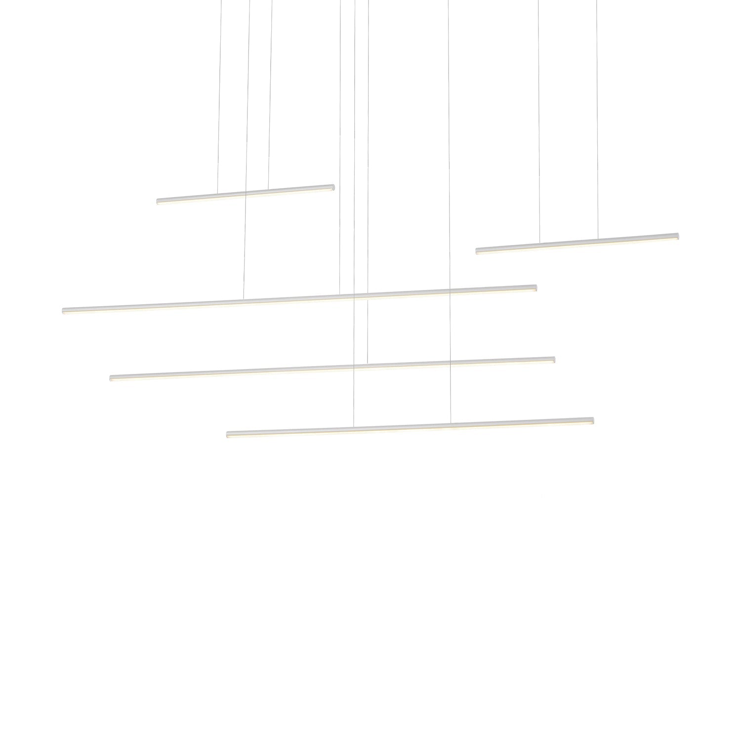 Kuzco Chute Motion white [universal voltage and 0-10 dimming] multi-pendant MP14960-WH-UNV-010