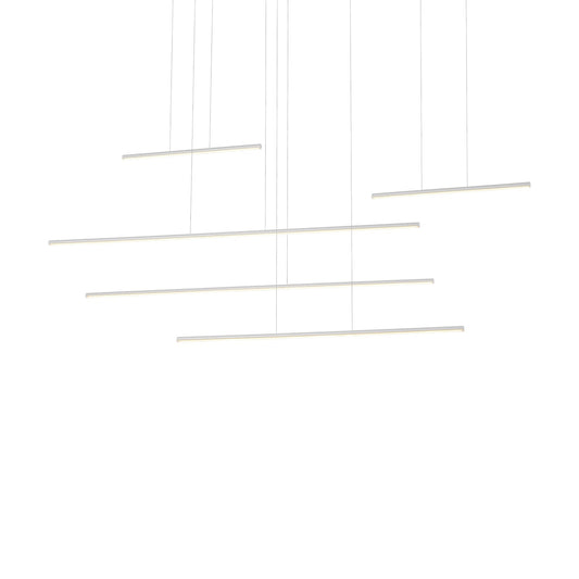 Kuzco Chute Motion white [universal voltage and 0-10 dimming] multi-pendant MP14960-WH-UNV-010