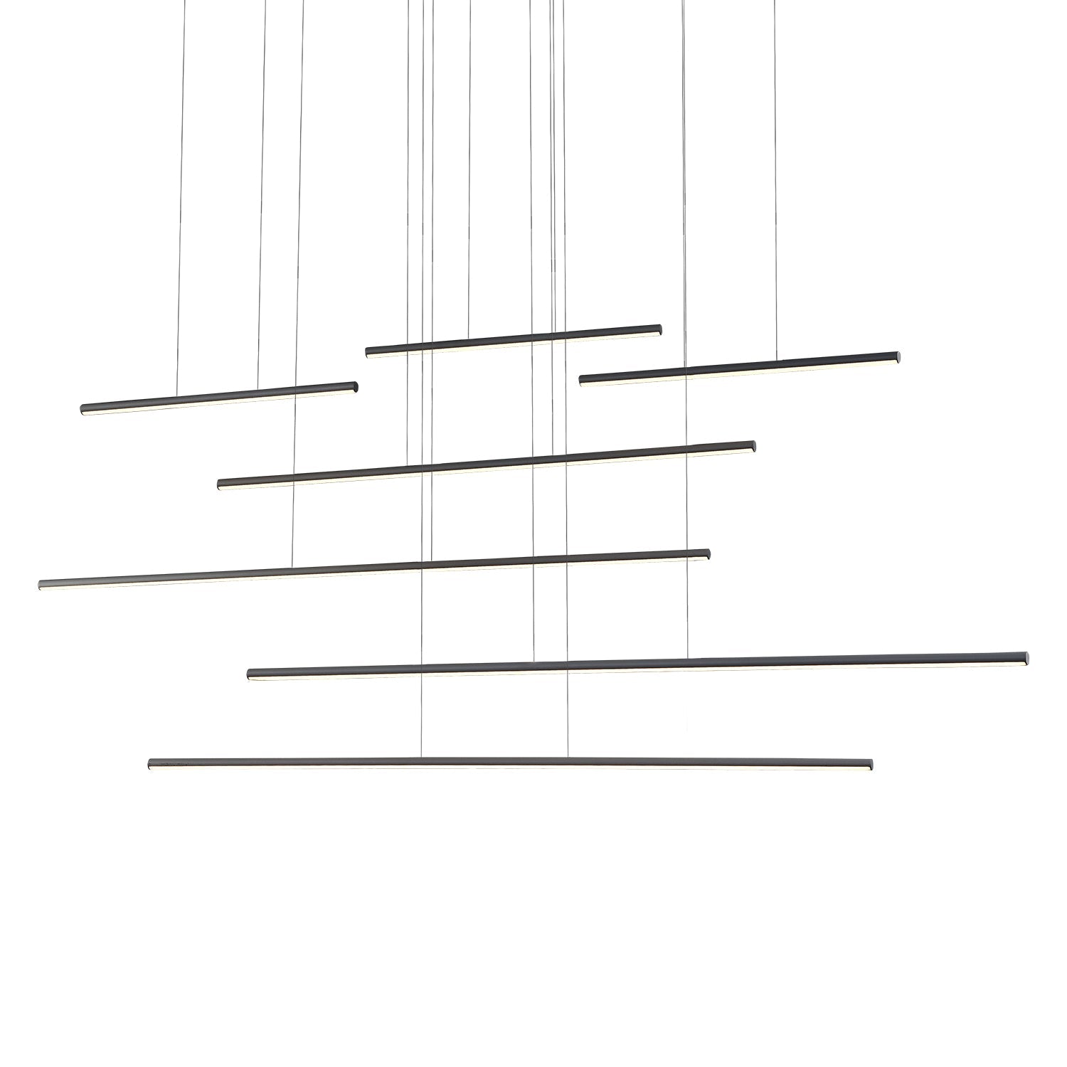 Kuzco Chute Motion black [universal voltage and 0-10 dimming] multi-pendant MP14970-BK-UNV-010