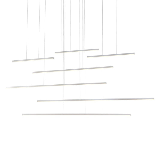 Kuzco Chute Motion white [universal voltage and 0-10 dimming] multi-pendant MP14970-WH-UNV-010