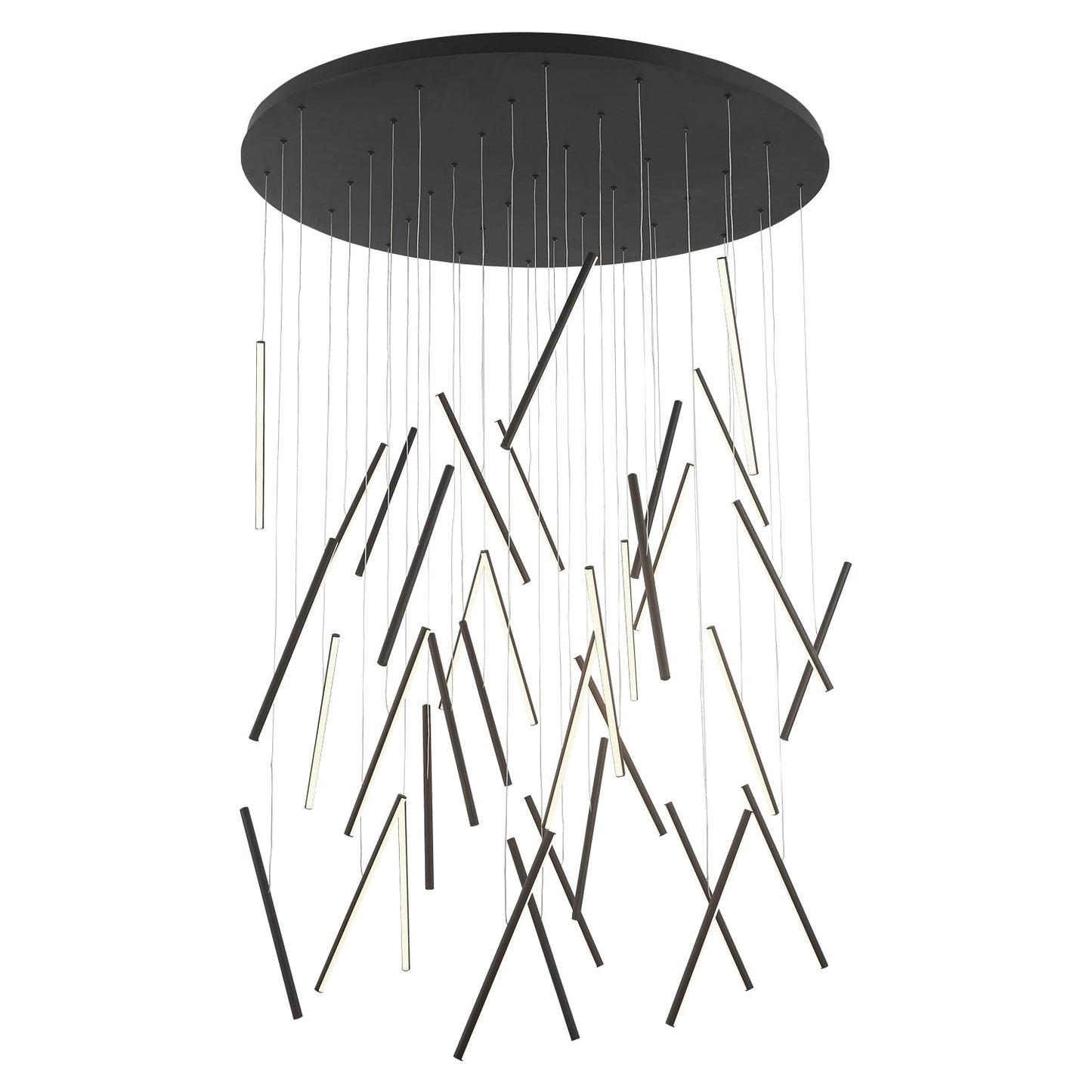 Kuzco Chute black [universal voltage and 0-10 dimming] multi-pendant MP14850-BK-UNV-010