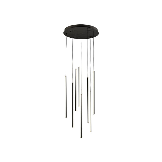 Kuzco Chute black [universal voltage and 0-10 dimming] multi-pendant MP14919-BK-UNV-010